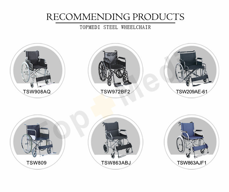 Medical Equipment Cheap Prices Lightweight Folding Steel Manual Wheelchair Tsw809