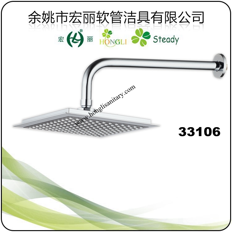 33106 Chrome Plated Shower Head with Ss Arm Made From Plastic