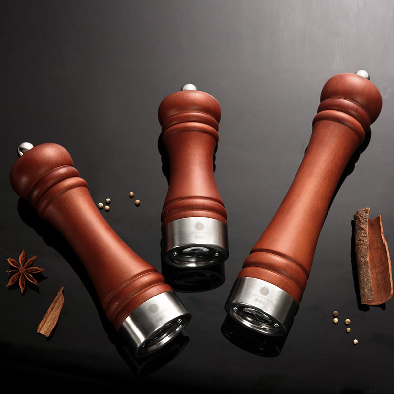 Wooden Kitchen Spice Pepper Grinder Salt and Pepper Mill Set