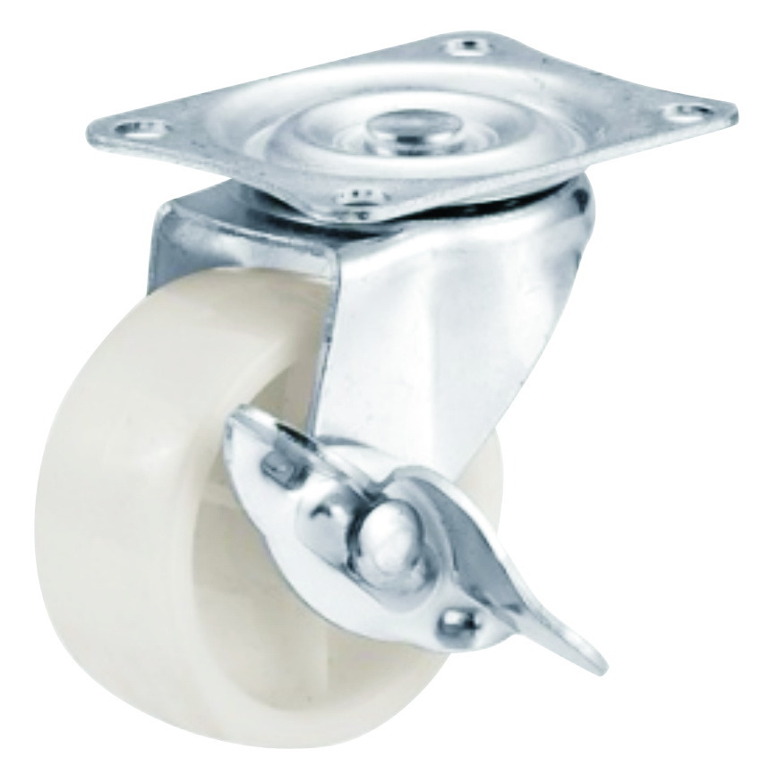 2 Inch White PP Fixed Caster Wheel