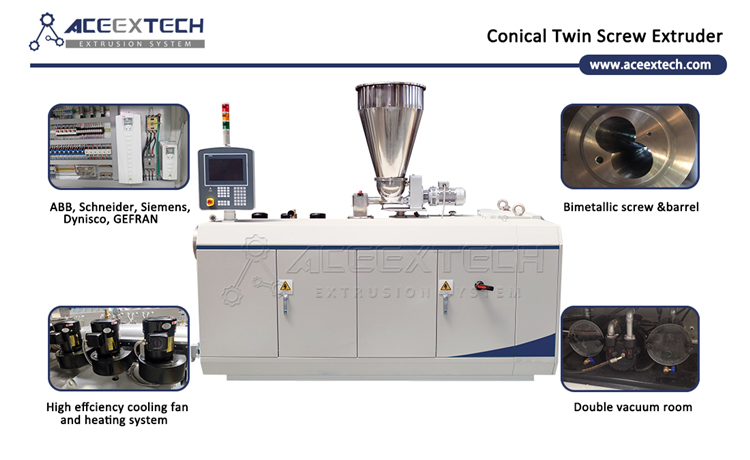 Twin Screw Extruder PVC Imitation Marble Profile Co-Extrusion Prodcution Line