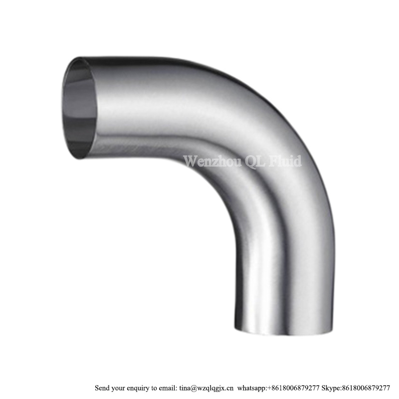 Sanitary Stainless Steel 90 Degree Weld Long Radius Elbow/Bend with SMS/3A/DIN/ISO Standard for Food Grade