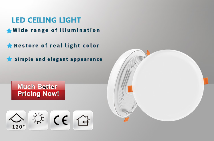 Designed Specifically Frameless Surface Mounted IP44 18 Watt Round Panel Lamp LED Ceiling Light 18W with SMD 2835