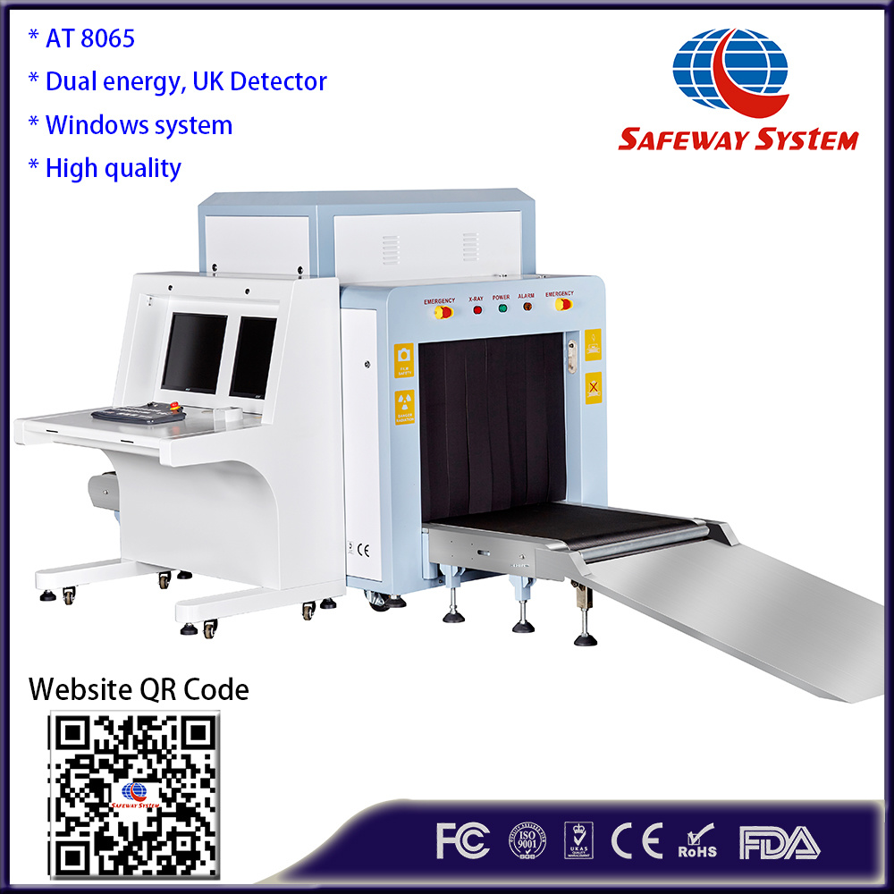 At8065 Middle Size X-ray Baggage and Parcel Security Inspection Scanning Machine - High Quality with Hamamatsu Detector and FDA&Ce Compliant