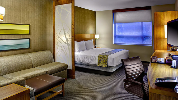 Modern Hotel Bedroom Set / Wooden Motel Hotel Furniture