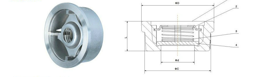 Esg Ss Material Wafer Type Disk Check Valve