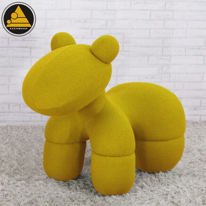 Fiberglass and Cashmere Children Bear Chair