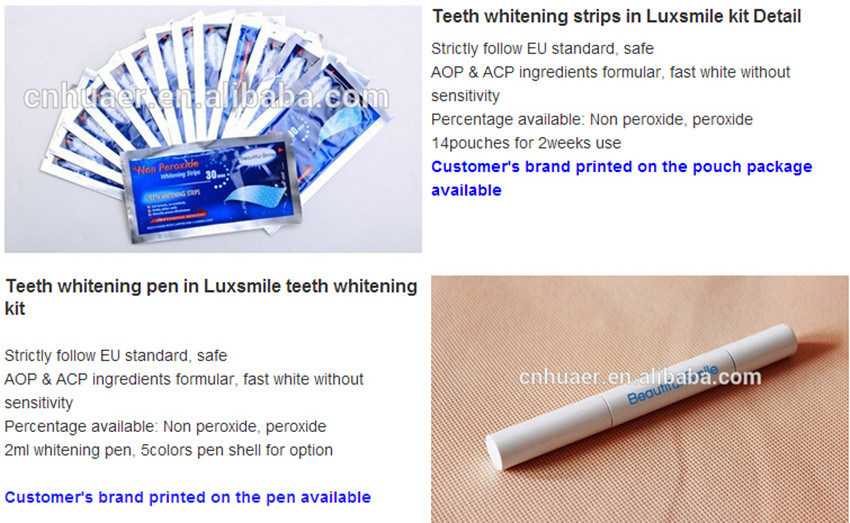 Home Teeth Whitening Strips and Pen Kit Whitening System