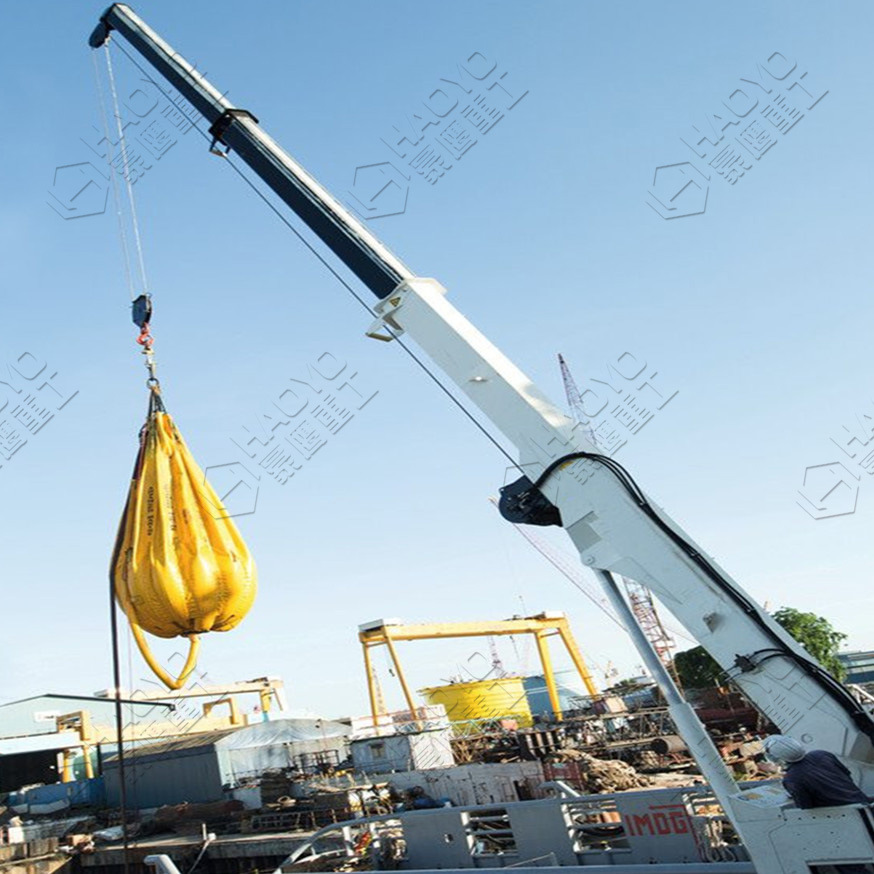 Telescopic Boom Floating Dock Cargo Crane Design