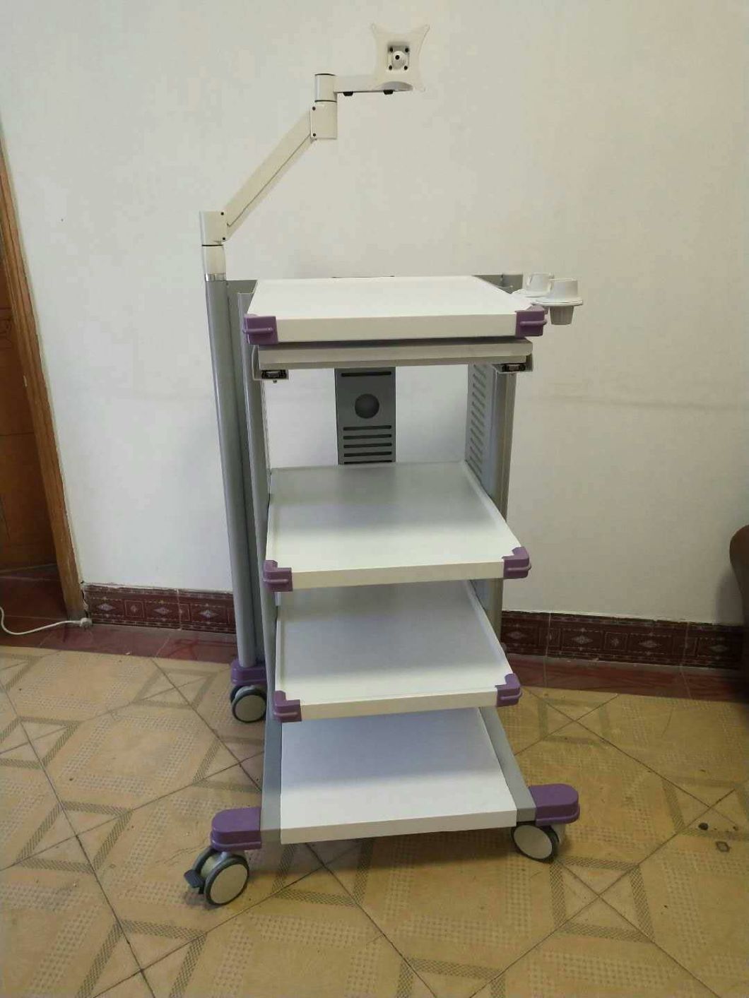 Medical Endoscope Trolley Cart Hospital Medical Trolley for Endoscope Equipment