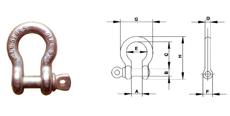 Factory Supplied Marine Hardware Bow Shackle