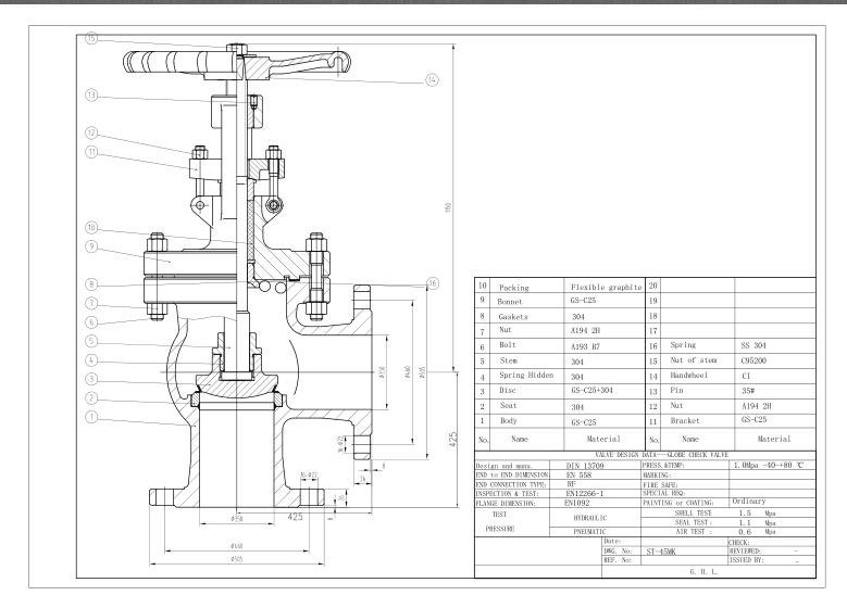 Angle Type Stop Check Valve