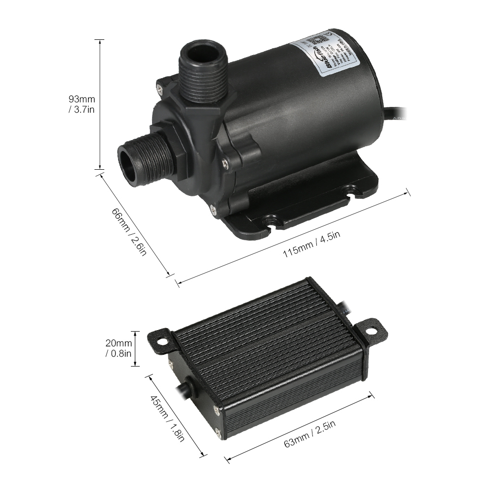 Large Flow 24V DC Submersible Small Water Pump for Solar Water Pumping