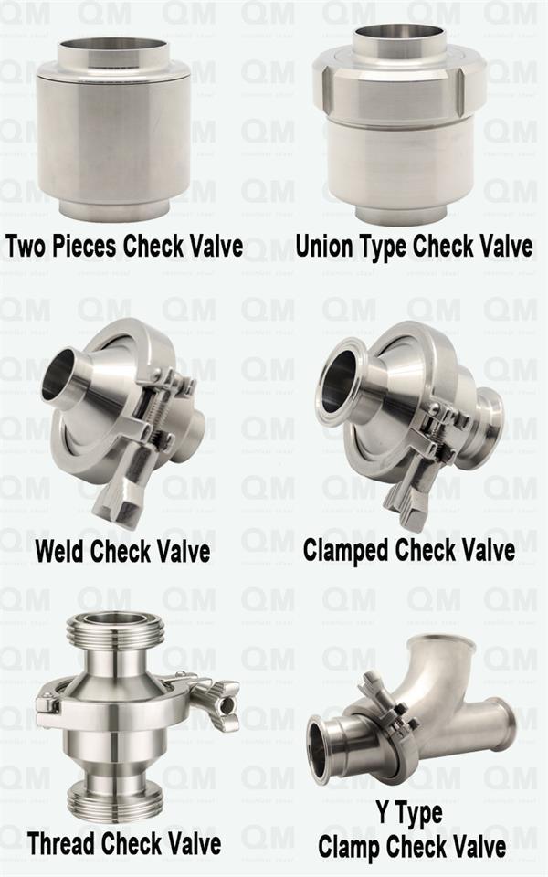 Stainless Steel 304 316L Sanitary Welded/Clamp/Thread Check Valve