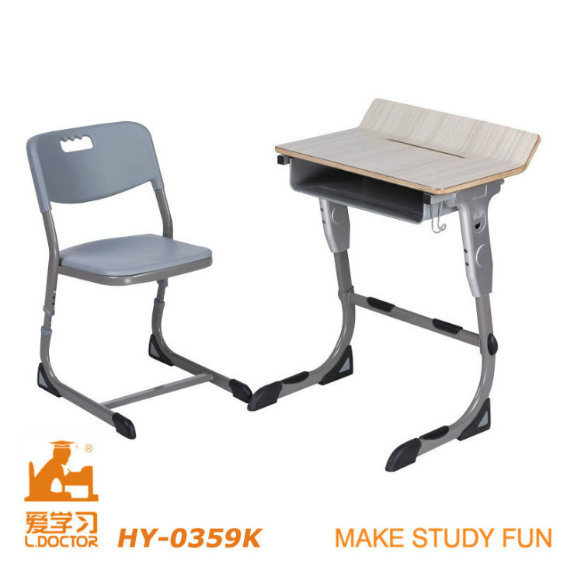 Customized College Students Reading Desk and Chair for School (Adjustable aluminuim)