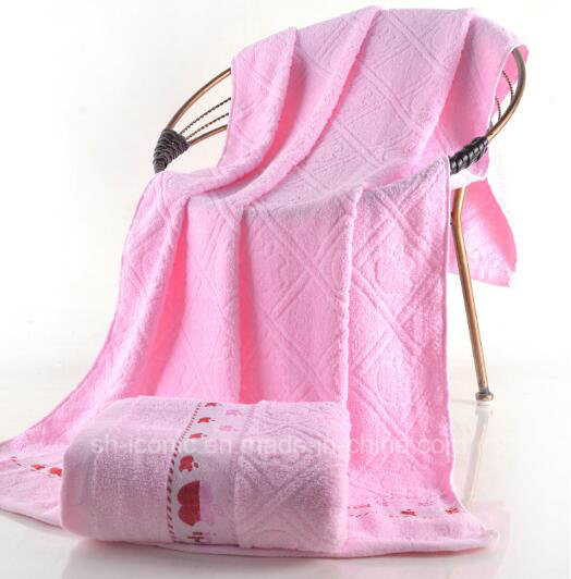 Hot Sales 100% Organic Cotton Jacquard Face Towel (IC0271)