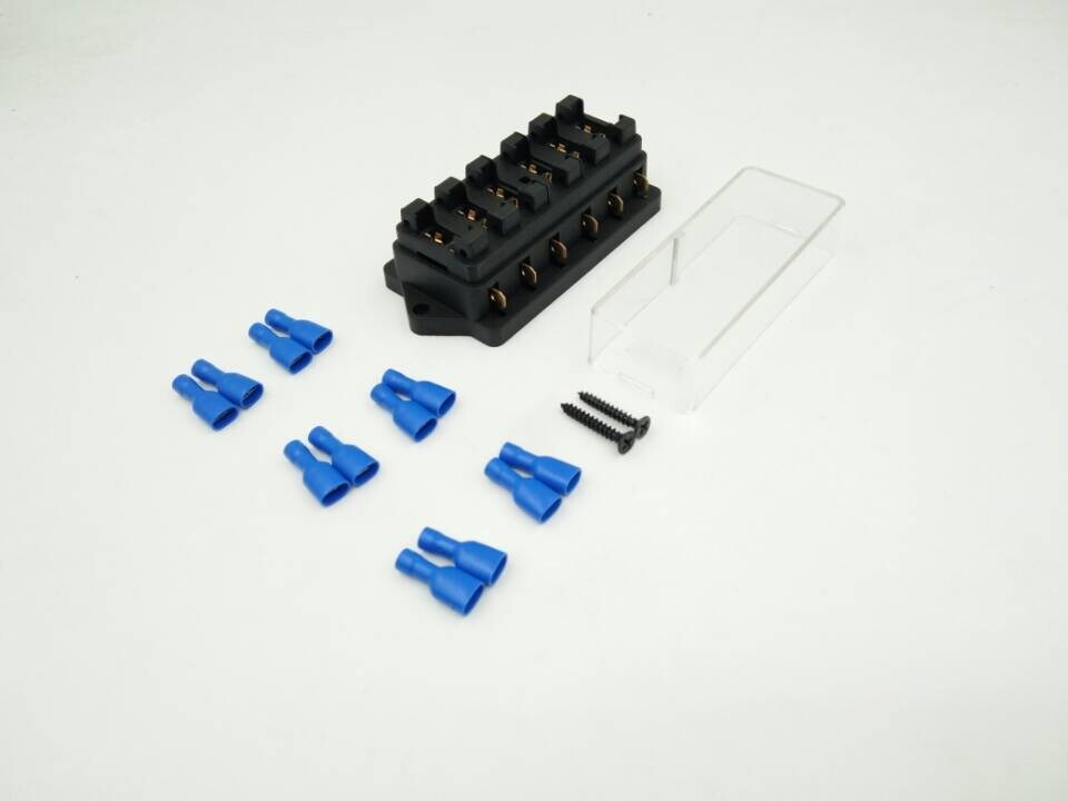 6 Way Car Auto Standard Blade Fuse Box Holder Block