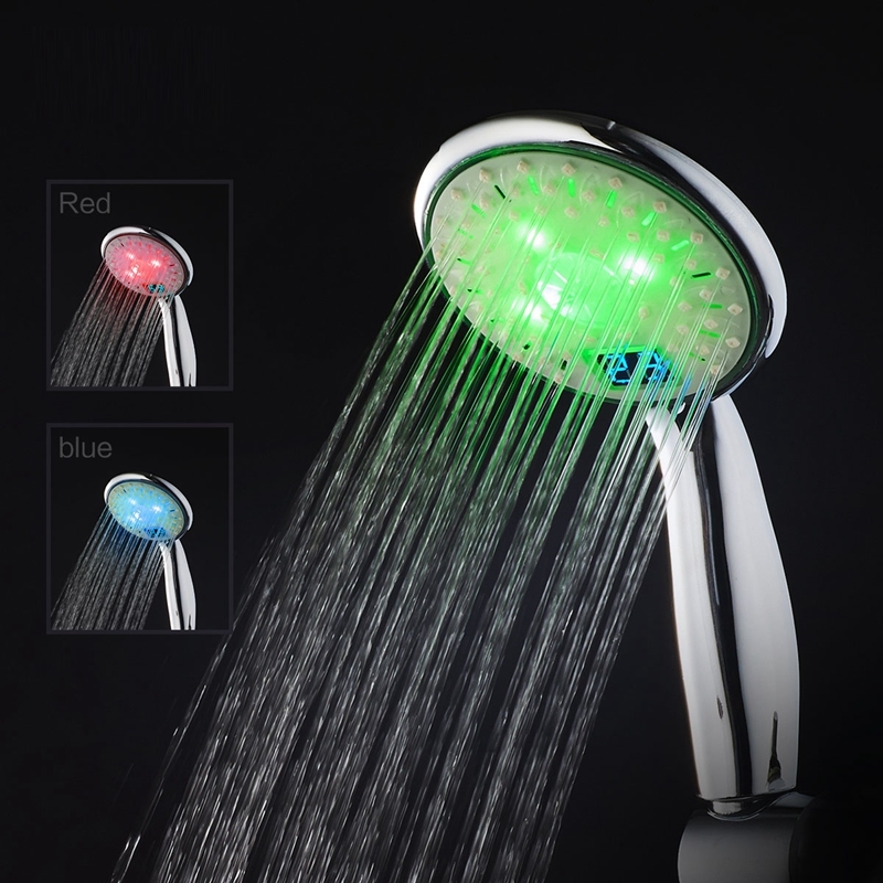 Bathroom Accessories 3 Colors LED Hand Held Shower Head with Temperature Display