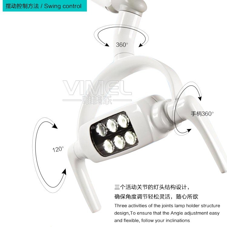 on Ceiling Dental Operating Lamp LED Light with Arm