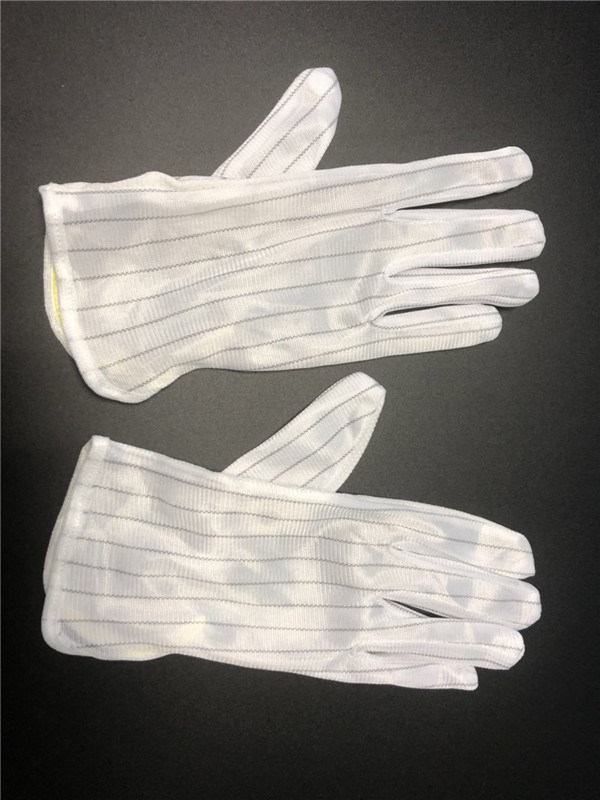 ESD Antistatic Cleanroom Strip PVC Dotted Gloves