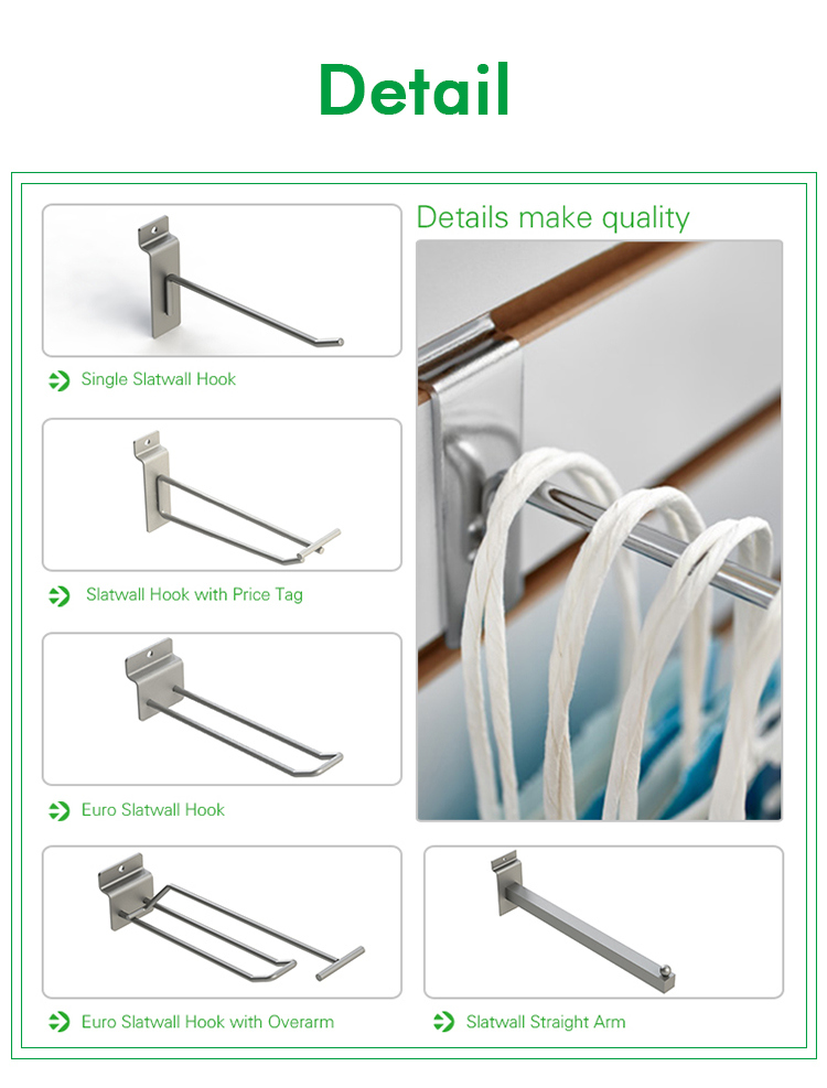 Shopfittings Single Prong Slatwall Display Hooks