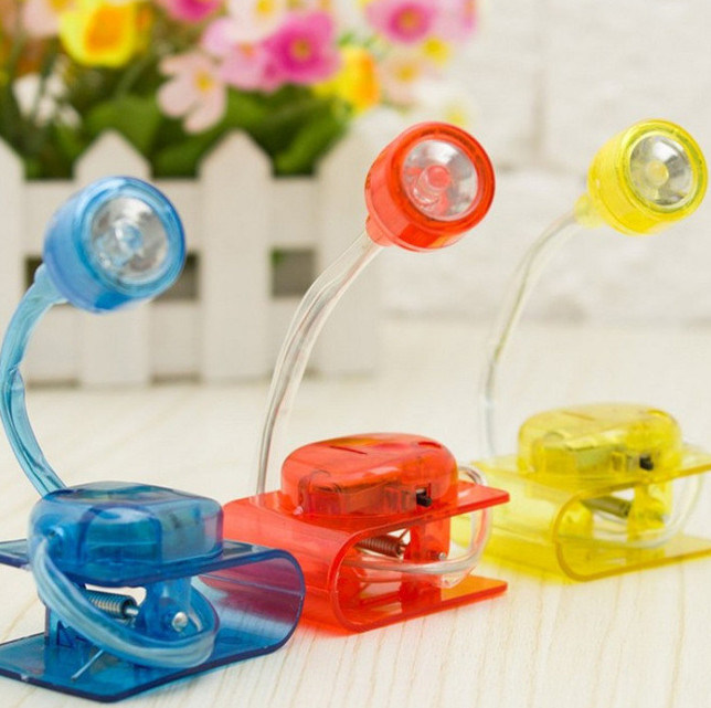 Mini Colorful Button Cells Table Lamp with Clip&Mini Folding LED Desk Lamp