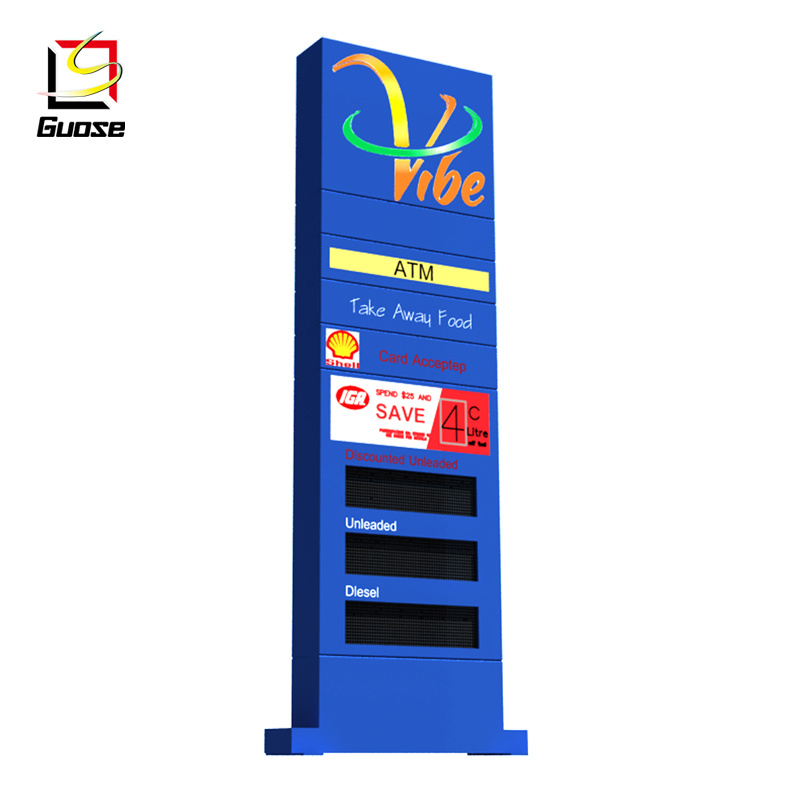 LED Pylon Sign Pylon Sign Design Gas Station Equipment