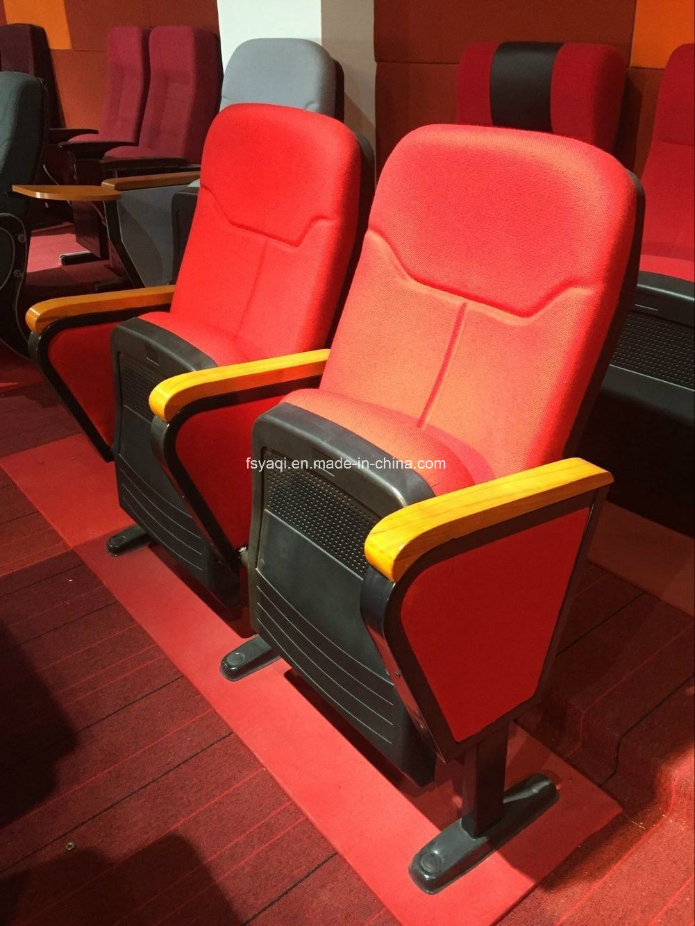 Hotsale Competitve Foldable Metal Theater Chair Auditorium Chair Cheap Price Upholstery Small Size Church Chair (YA-16)