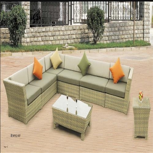 Tropical Patio Rattan/Wicker Garden Sofa Set Outdoor Furniture