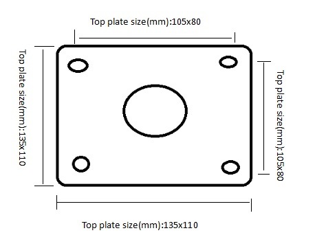 European Type 5 Inch Steel Core PU Industry Castor