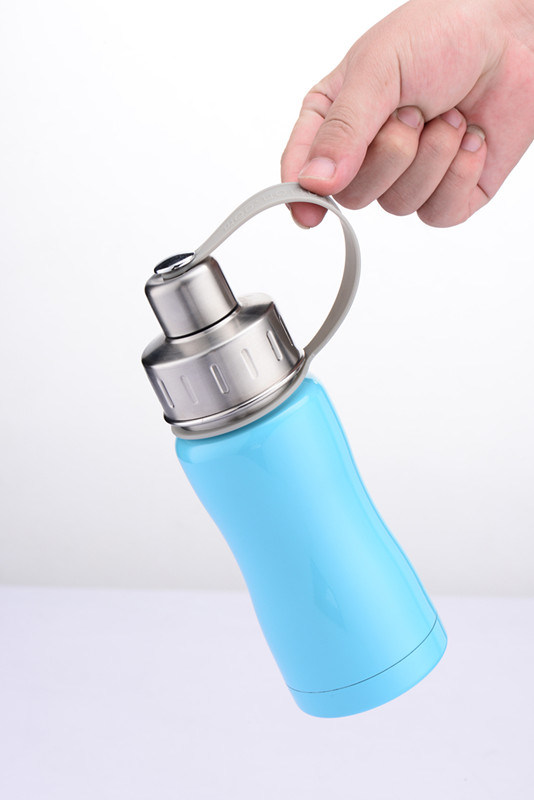 Portable Double Wall Stainless Steel Sports Water Bottle with Rope