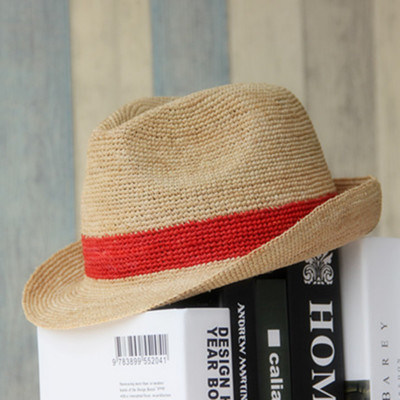 Custom Beach Summer Fedora Hat Men Paper Straw Hat