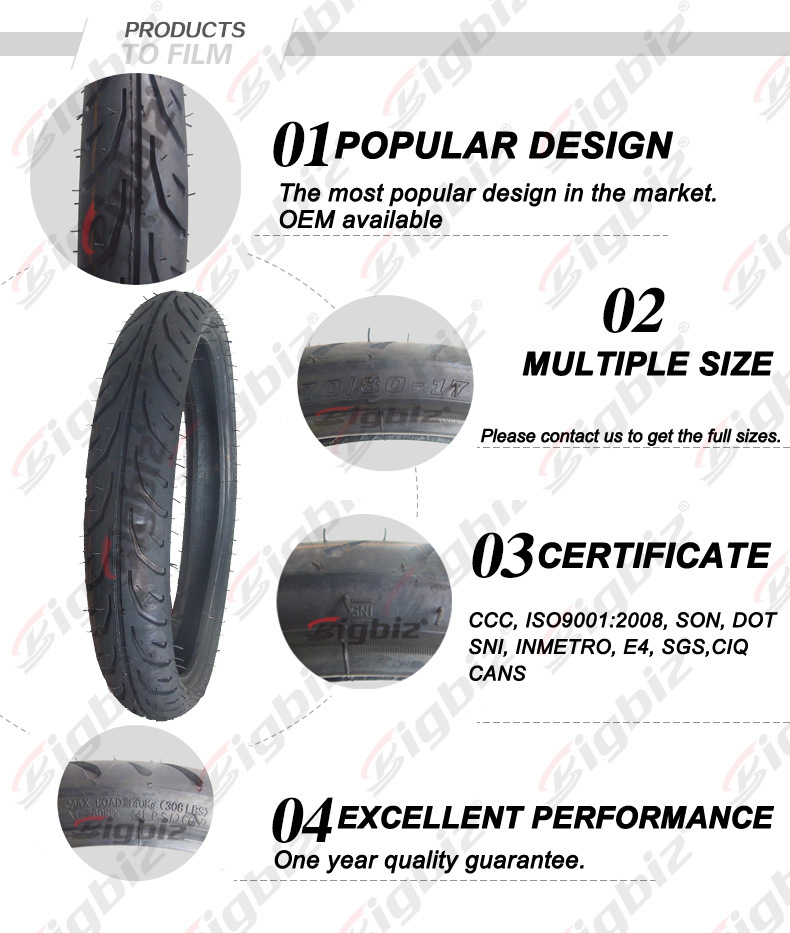 ATV Tyre 2.75-17 Colored Motorcycle Tubeless Tyre.