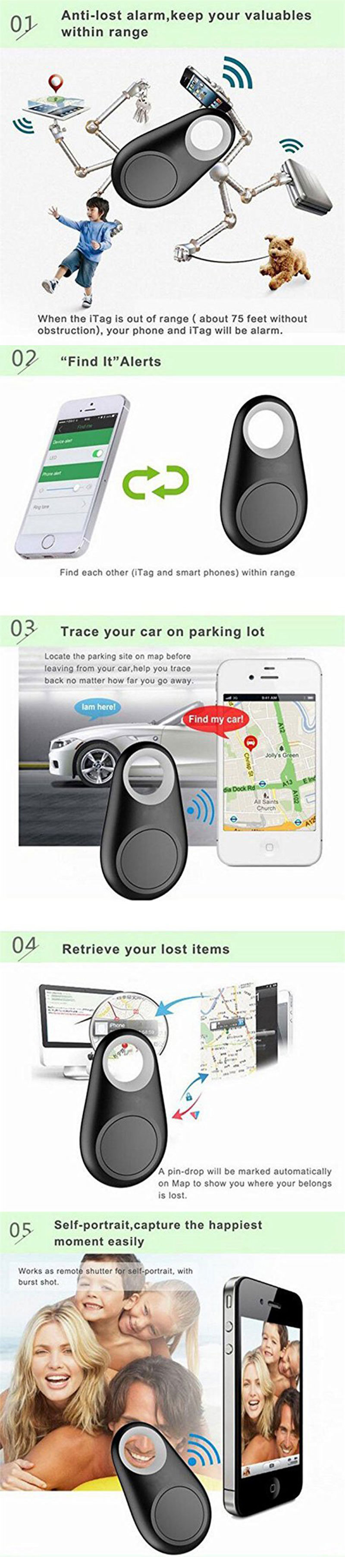 20 M Distance Bluetooth 4.0 Itag Tracker Clapping Key Finder GPS Tracker