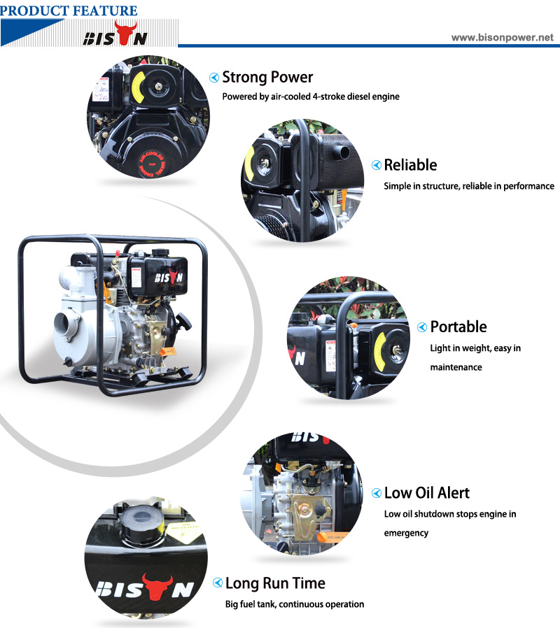 Classic China 4 Stroke Water Pumps, Air Cooled Ce Certificate Pump Water Supply, 2 Inch Diesel Water Pump