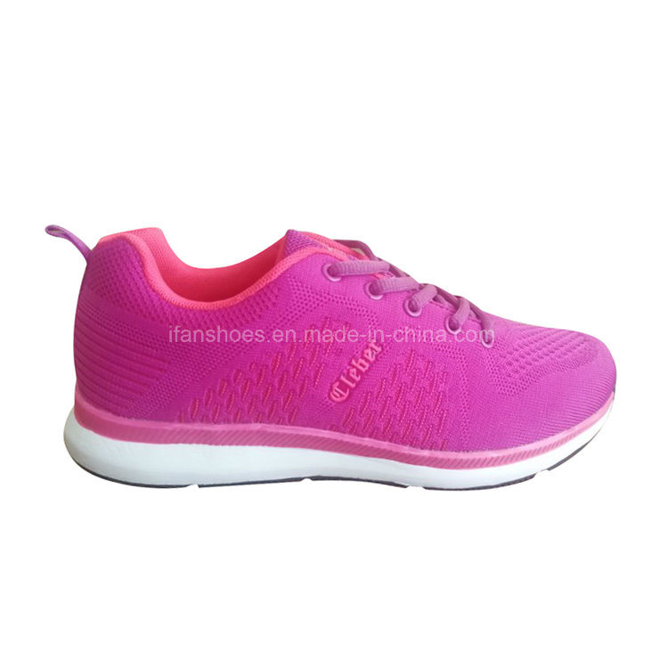 New Women Sport Shoes Flyknit Upper Athletic Shoes Design for Running Shoes Function