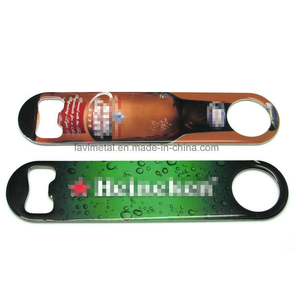 Custom Promotion Full Color Printed Stainless Steel Beer Bottle Opener