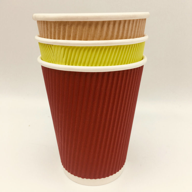 Ripple Wall Disposable Cups for Hot Drinks Coffee Paper Cup