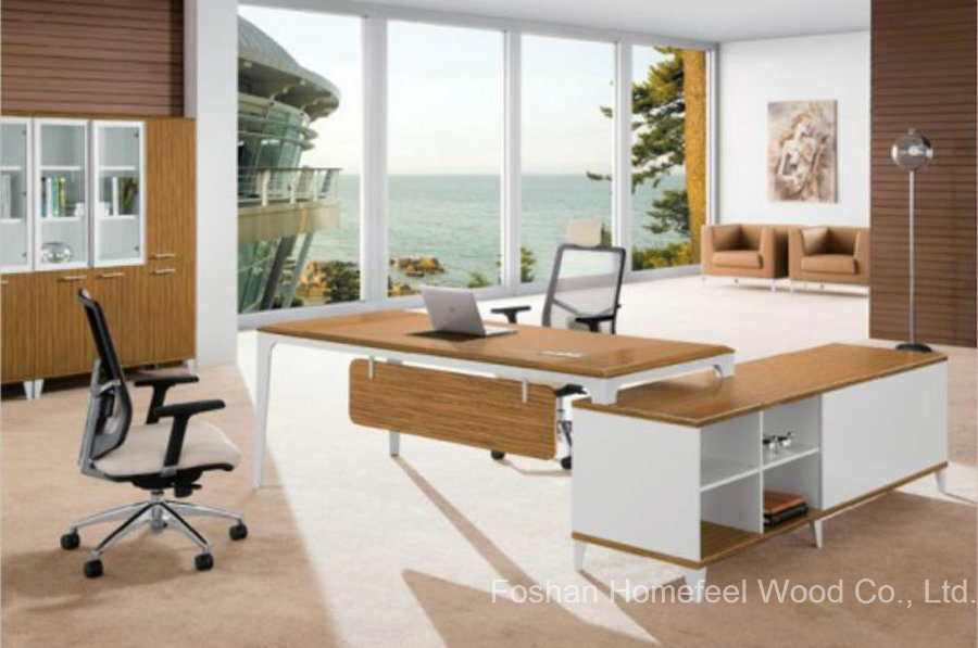 Modern L Shape Wooden Office Executive Boss Table (HF-GD019)