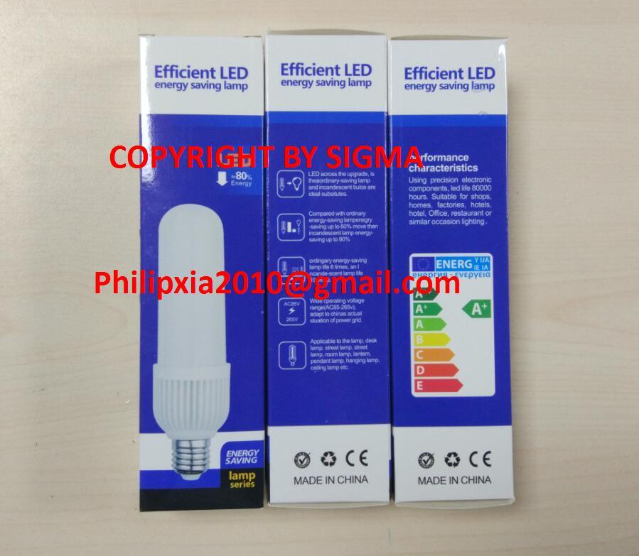 Sigma New Design Sraight 3u 4u AC 110V 127V 220V SMD B22 E27 High Lm 10W 12W Lamps Bulbs Eco LED Light with Alum PC Cover