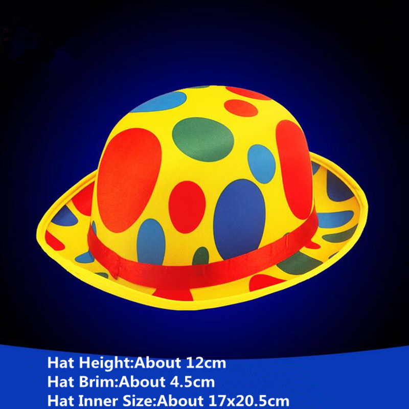 Funny Colorful Clown Hat Men Women Stage Performance Costume Head Accessories Adults Party Hats