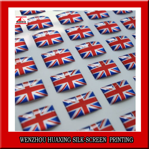 Customized 3m Glue Waterproof Doming Sticker 3D Look