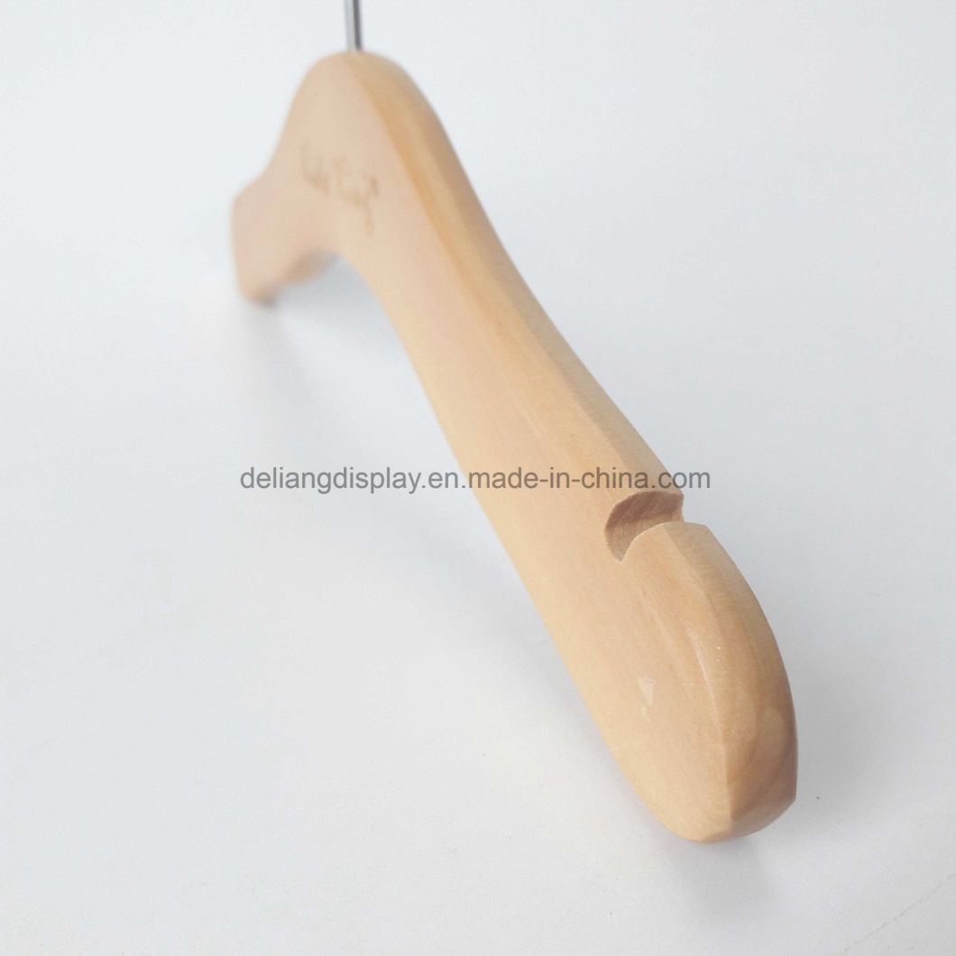 Hot Sale Kids Wooden Hanger in Natural Wood Color