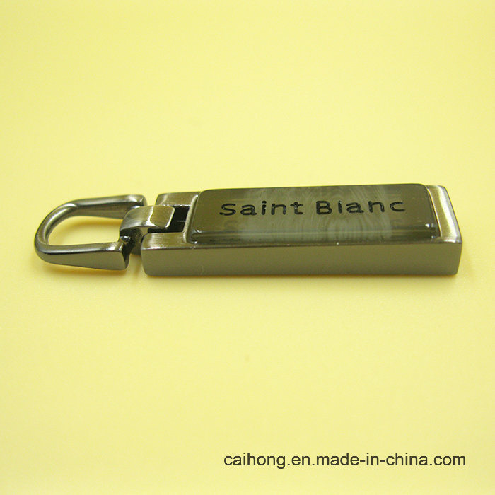 Plating Brushed Gunmetal with Assembled Resin Alloy Zipper Slider