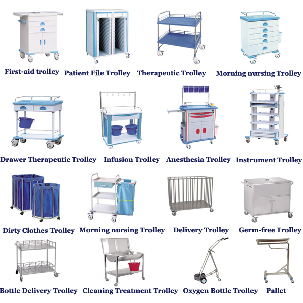 Factory Direct Price Medical Equipment Stainless Steel Dirty Clothes Bag Trolley/Garbage