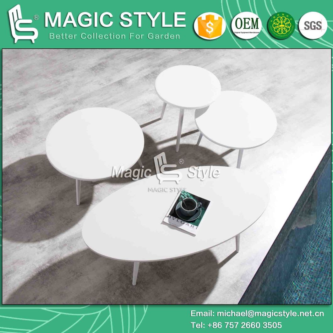 Outdoor Stamping Coffee Table Garden Punching Tea Table Alumium Tea Table Cafe Outdoor Furniture Table Modern Tea Table Patio Furniture