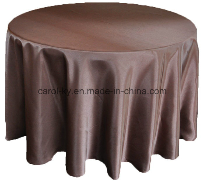 Round Plain Satin Hotel Table Cloth