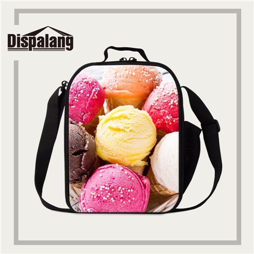 Insulated School Lunch Box Chocolate Fruit Print Reusable Lunch Coolers for Adults Lunch Tote Picnic Bag with Handle