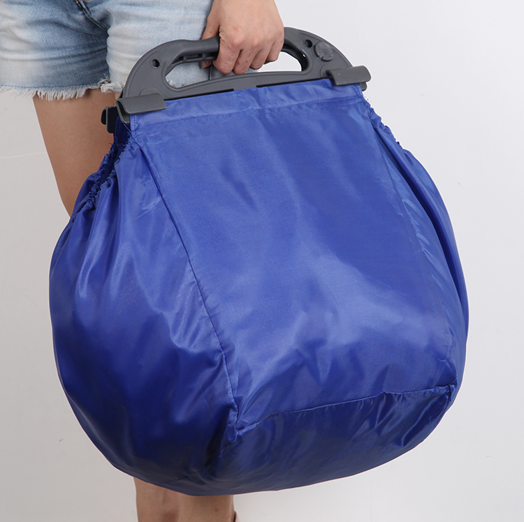 Cart Folding Shopping Bag Supermarket Trolley Shopping Bag Inside with Insulation Bag Super Large Capacity