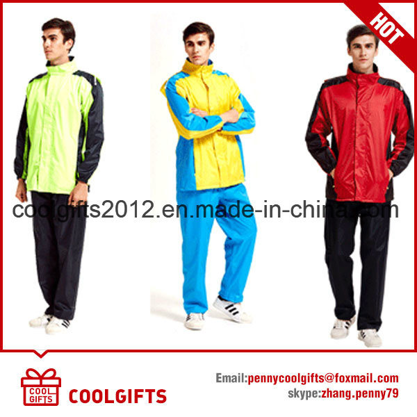 New Design Hooded Ripstop Nylon Raincoat Set for Sale